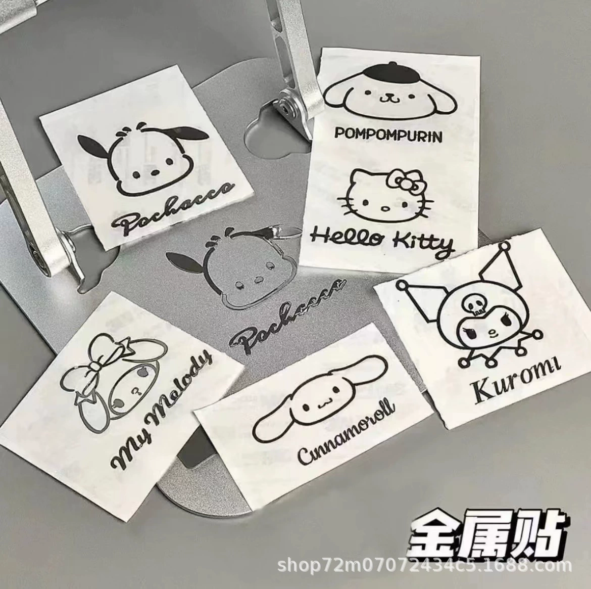 Сгибаемая ручная расческа с воздушной подушкой Sanrio, серия стикеров-мультяшек, портативная зеркальная щетка