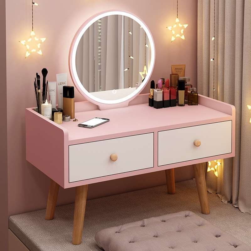 Bay window dressing table dressing cabinet girl dressing table small table bedroom sitting makeup internet celebrity small dressing table