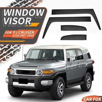 Suitable for Toyota Fj Cruiser Window Rain Shield Rain Eyebrow Fj Cruiser Window Visor (Rain shield) - standard-packing-without-logo-toyota-fj-cruiser-mk1-xj10-2007-2014-no-bright-strip-wb-rain-shield