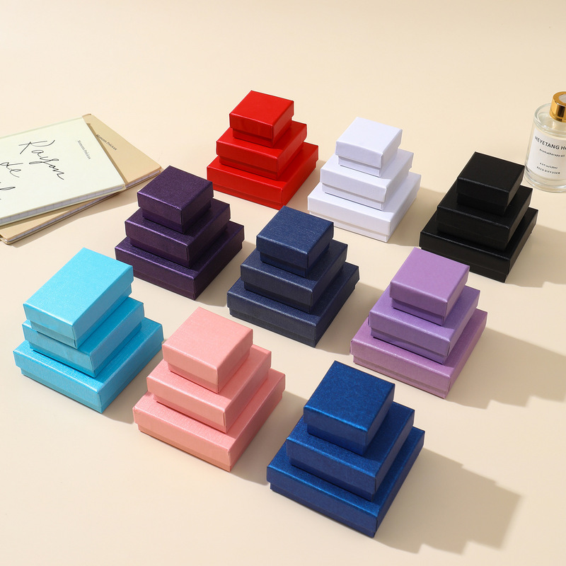Factory Direct multi-functional jewelry box necklace earrings packaging box multi-color ring earrings jewelry box in stock