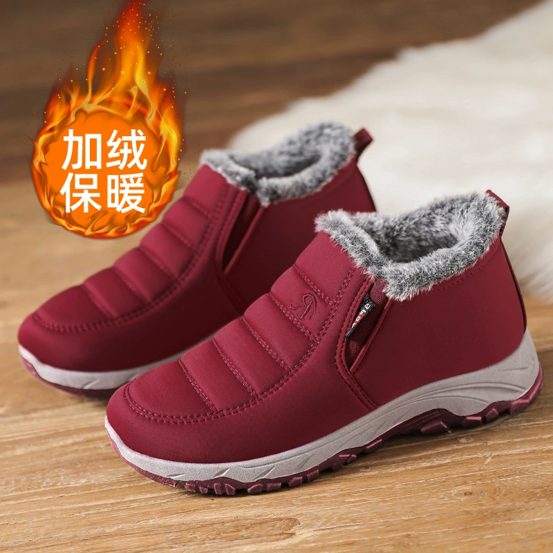Хлопковые сапоги женские зимние теплые сапоги средних лет зимние сапоги Материнские Ботинки женские сапоги на подкладке живут поколение волос