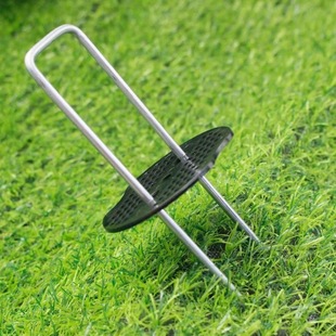 Anti-Weed Cloth U-Shaped Ground Nails Gardening Ground Nails Mulch Nails Green Lawn Ground Nails Three-Dimensional Mesh Fixer Wire Ground Nails