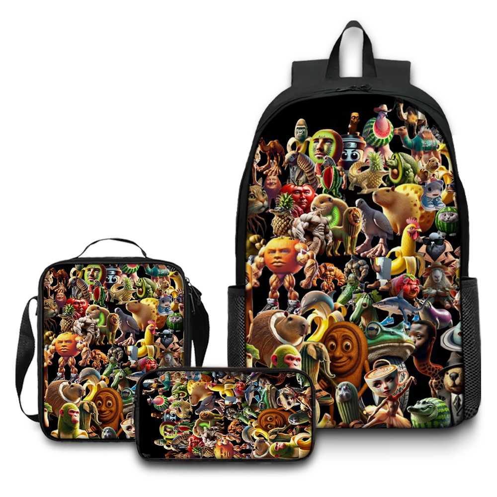 Nuevo producto transfronterizo Italian Brainrot Mochila con estampado digital