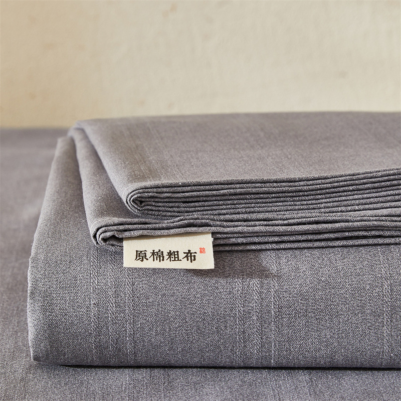 厚手の生綿古粗布ベッドシーツ3点セット純綿シングルベッドシーツ学生寮リネンベッドシーツマットカンシーツ|undefined
