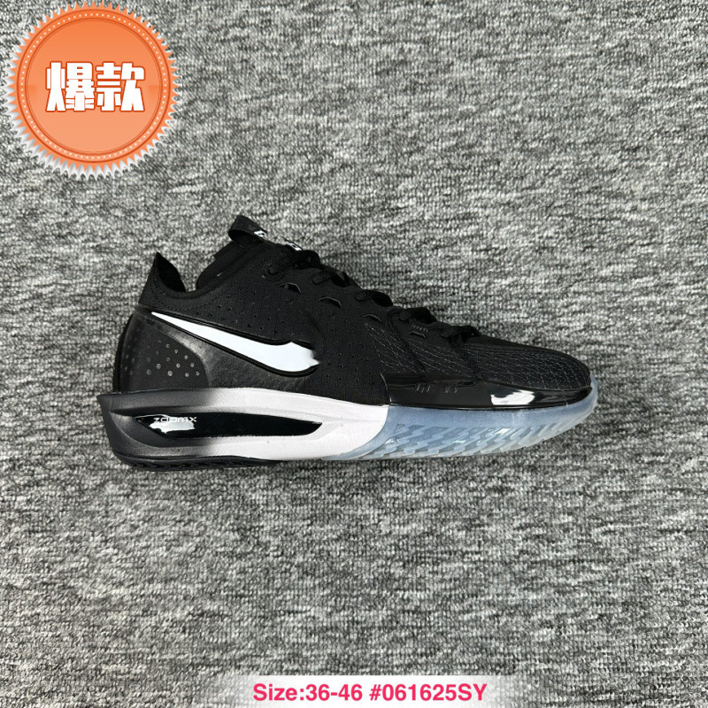 Pure Original G.T Cut 3 Soft, Comfortable, Breathable, Non-Slip, Wear-Resistant, Low-Cut Bright Black and Pink Men's Practical Basketball Shoes