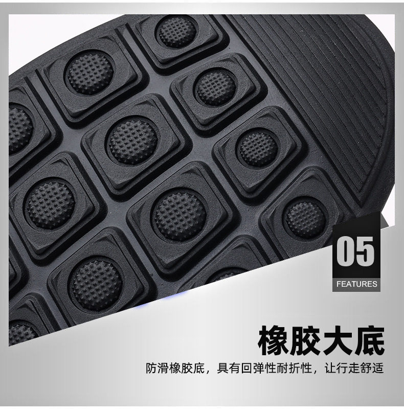 Giày bốt nam cổ cao lót lông cừu da bò chống trơn giữ ấm — P1818 đen chi tiết 13