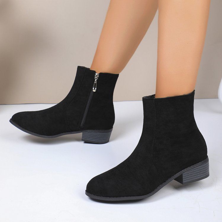 Foreign Trade European and American plus size Boots Women's Autumn and Winter Single Boots 2023 New Ankle Boots Thick Heel British Martins Women's Boots