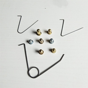 6mm Solid Ball Spring Buckle Telescopic Tube Positioning Ball Buckle Copper-plated Beads V-shaped Steel Wire Spring Snap Accessories