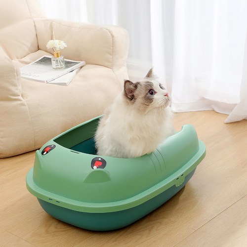 HOLLE KITTY pet litter box cat toilet anti-splash without sand semi-enclosed cat litter box cat supplies