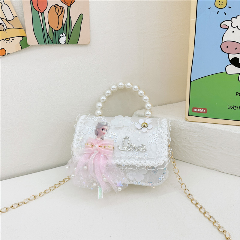 Bolsos de moda coreana para niños de perlas, bolsos de mano de perlas, bolsos de hombro para chicas lindas.