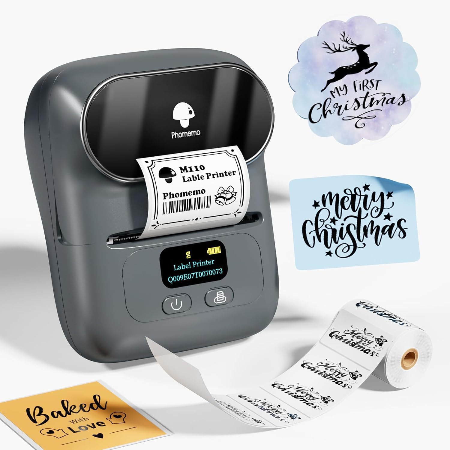 Impresora de Etiquetas Comercial Phomemo M110, Mini Impresora Térmica Portátil Bluetooth, Impresora Transfronteriza, Logotipo al por Mayor