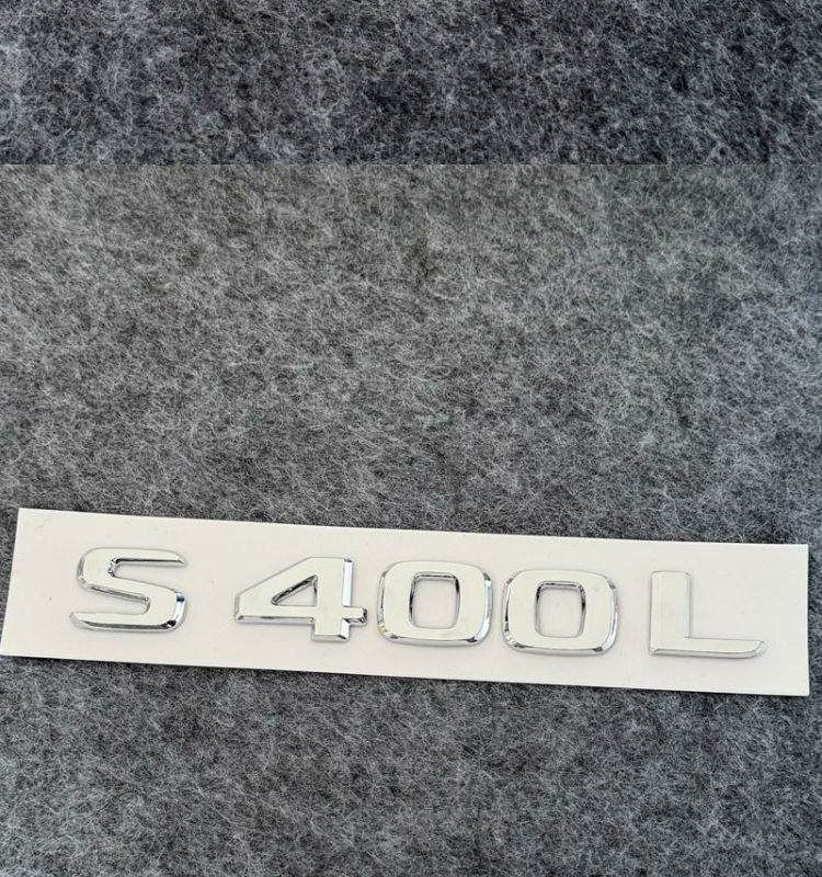 Mercedes-Benz car emblem, rear badge, E/C-Class, E300L/GLC/GLE/AMG/260L, alphanumeric and English lettering