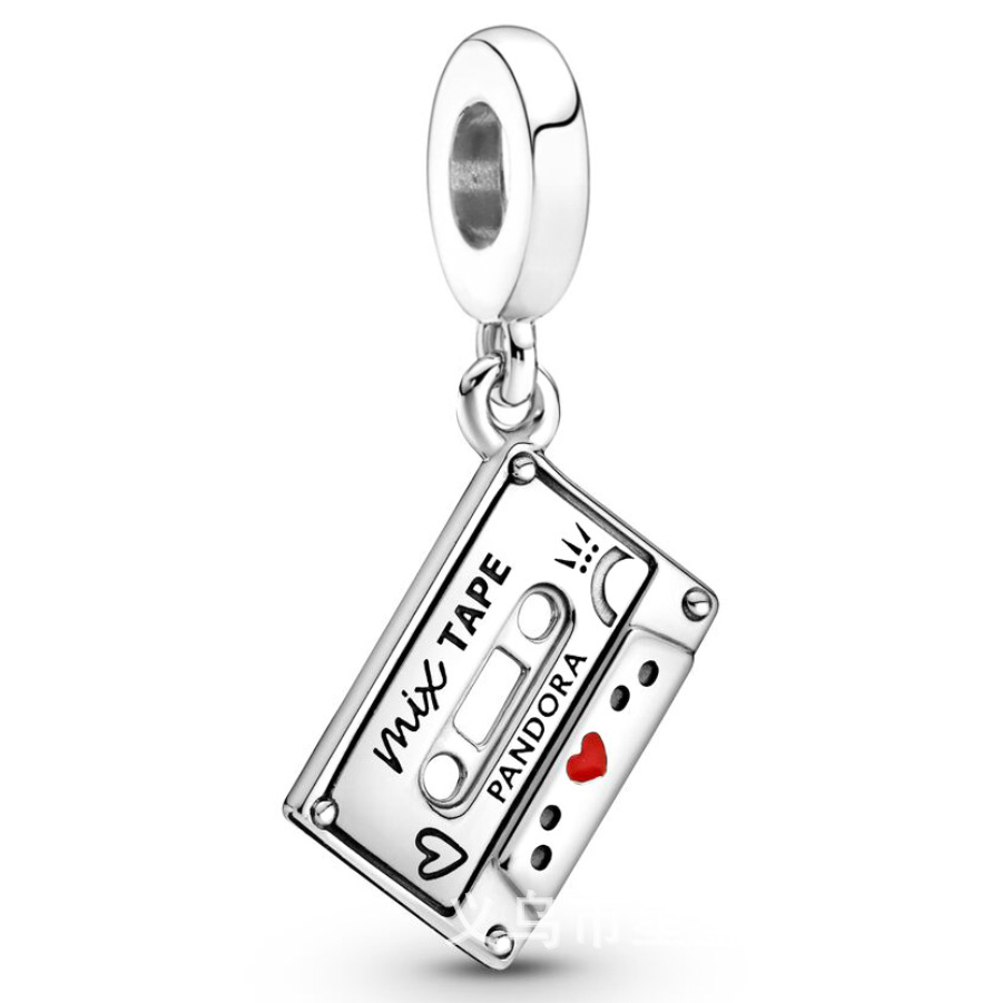 thumbnail for Silver alloy best friends love beaded Tower printer pendant love footprints string bracelet accessories
