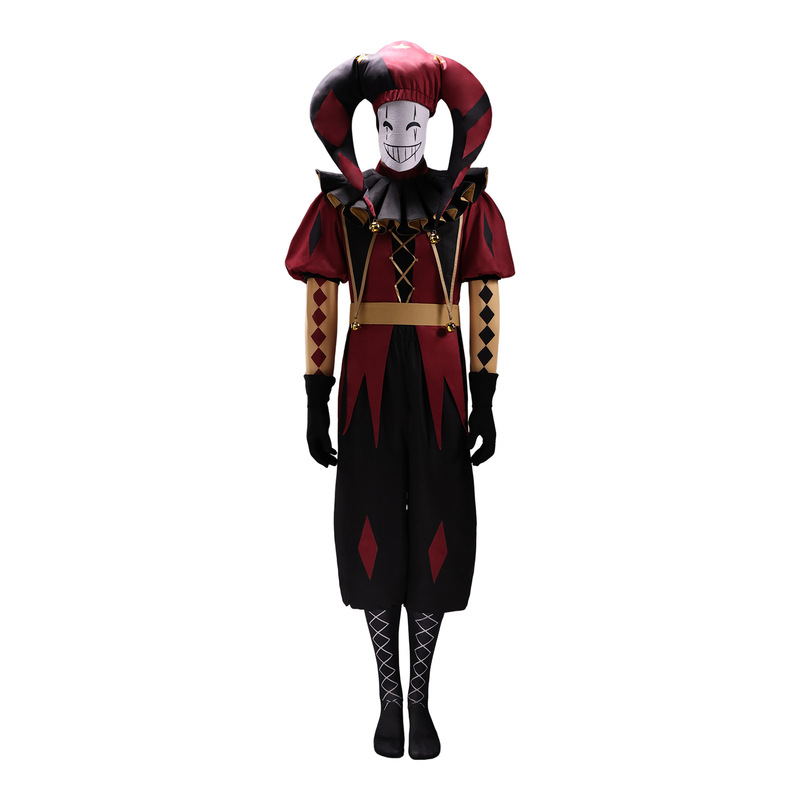 Cross-border Halloween Freak Circus Cosplay Costume Pierrot Red Clown Outfit Cosplay Costume Cross-border Halloween Freak Circus Cosplay Costume Pierrot Red Clown Outfit Cosplay Costume