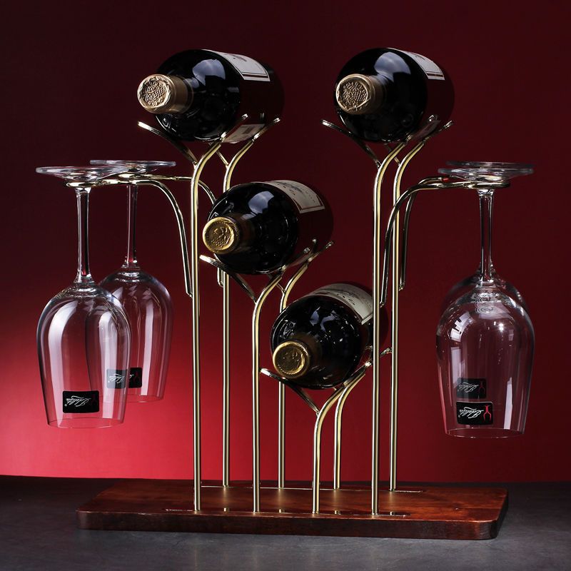 European Style Wine Rack Ornaments Wine Bottle Ornaments Wine Rack Display Rack Household Cup Holder Creative Wine Cabinet Display Rack