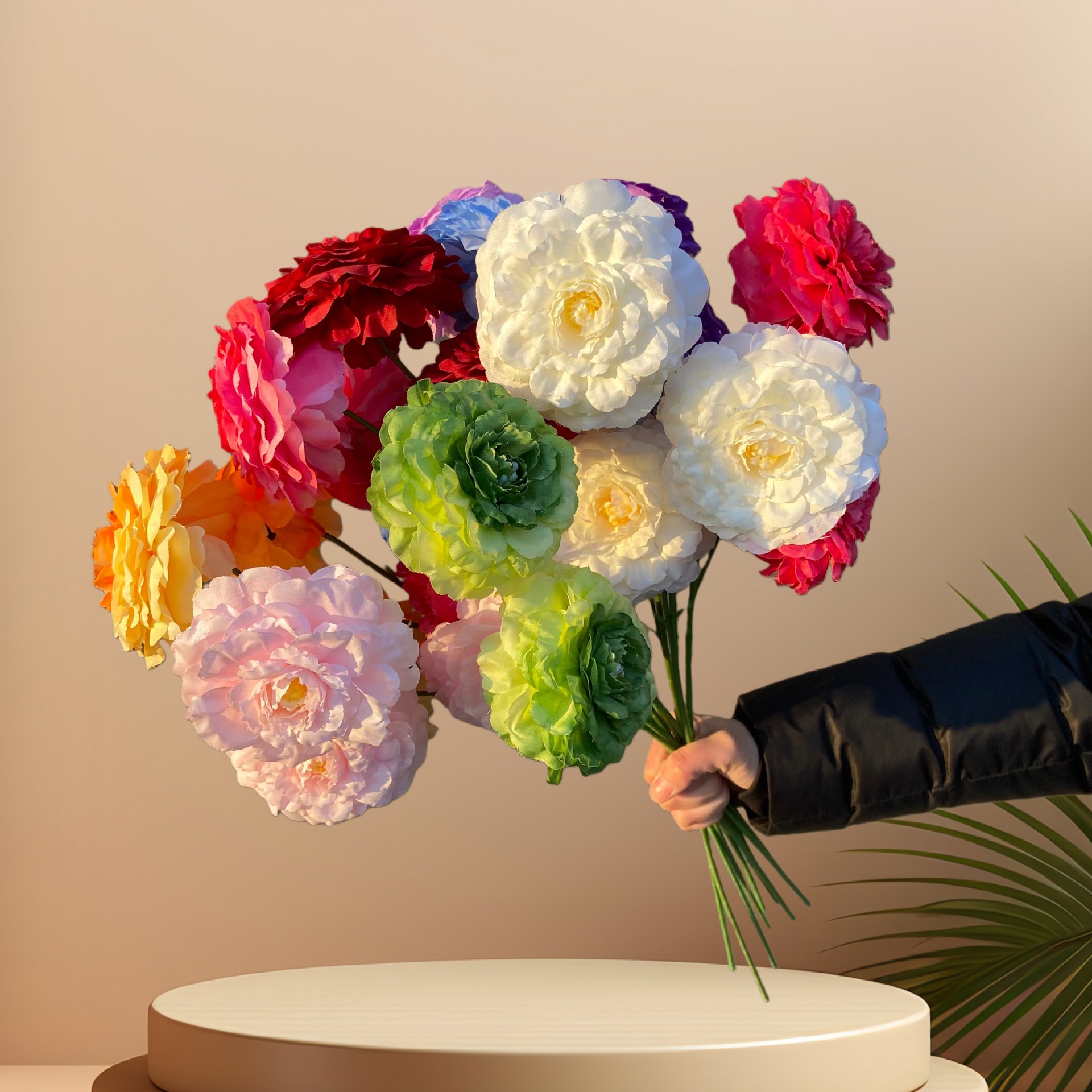 3 Artificial Koi Peony Flowers, Dragon Carp Chrysanthemum, Wedding Hall Decoration, Aisle Arrangement, Fake Flowers, Home Decor