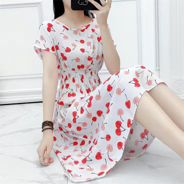 Completo gonna mare in seta e cotone donna stile bohémien midi_voghion.com
