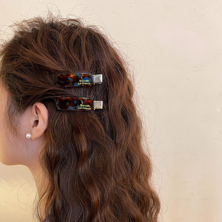ファッショナブルなアセテートヘアピン女性のための 2025 新しいハイエンドカモノハシクリップサイドヘアクリップ前髪クリップサイドクリップヘアピンヘアアクセサリー夏|undefined