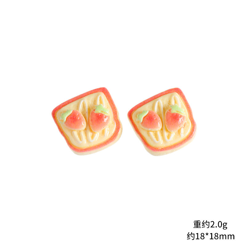 仿真食玩奶油草莓蛋糕树脂配件手工diy奶油胶鞋口冰箱贴发夹材料|undefined