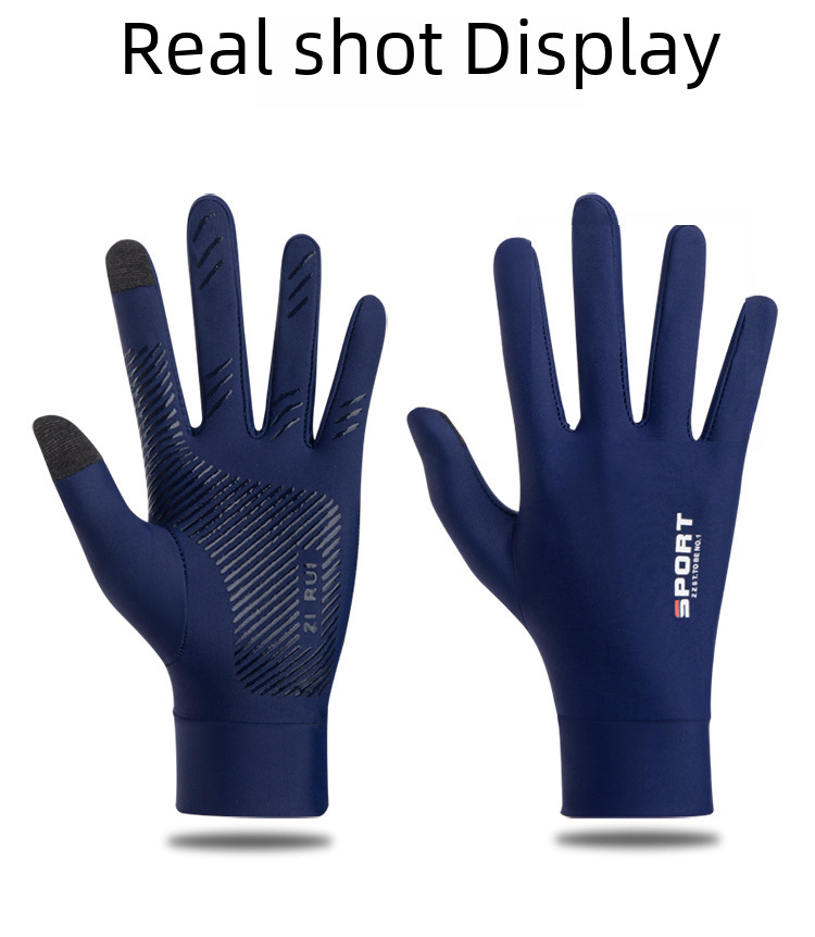 Sun Protection Gloves Ice Silk Summer Outdoor Fishing Riding_voghion.com