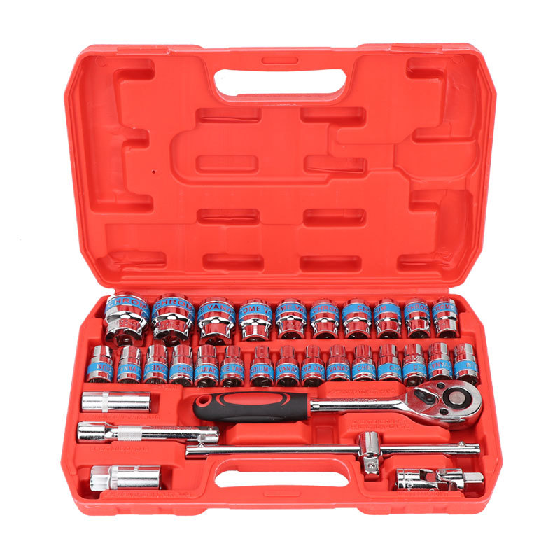套筒组套工具32件套铬钒钢汽车修理大飞套装