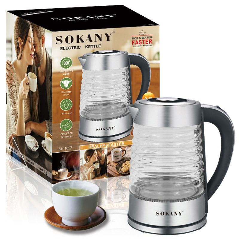 국경 간 대외 무역 SOKANY 가정용 전기 주전자 열 보존 빠른 난방 자동 깨진 전기 주전자