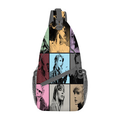 泰勒·斯威夫特 Taylor Swift胸前斜挎包女零錢包印花挎包單肩包