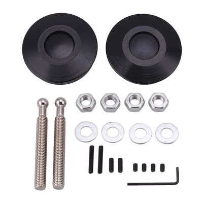 One-Piece Drop-Shipping Car Modification Accessories Engine Hood Lock Aluminum Alloy Hood Lock Quick-Release Latch 62mm (Other Car Modifications) - black