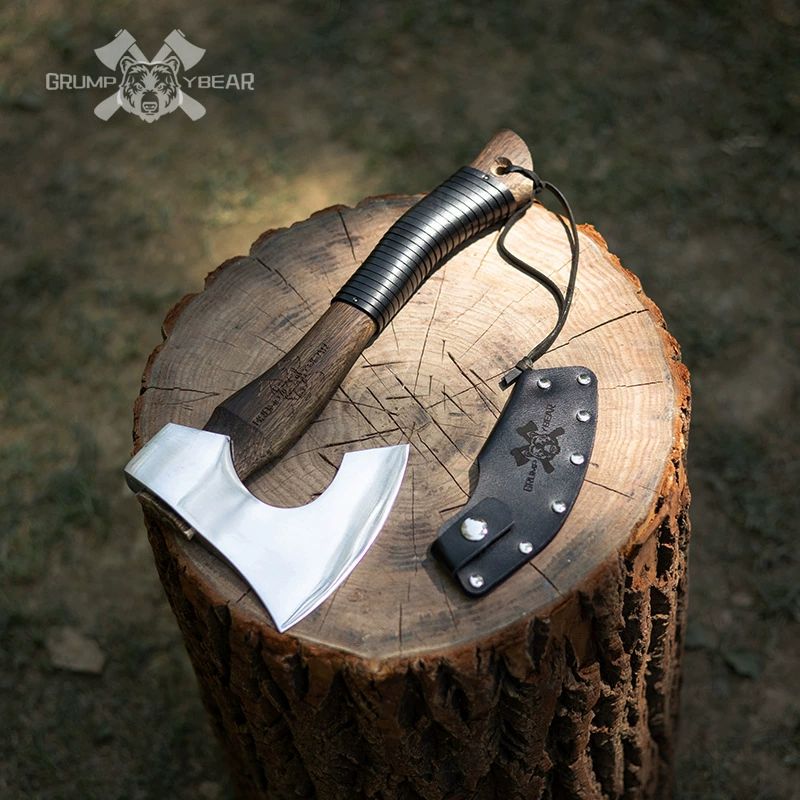 GB Grumpy Bear Indian Tomahawk Camping Hand Ax Field Portable Outdoor Tactical Camping Plane Chopping Bones