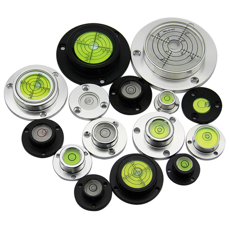 金属法兰水平仪规格齐全高精度水平气泡水准仪圆形水准泡水平器