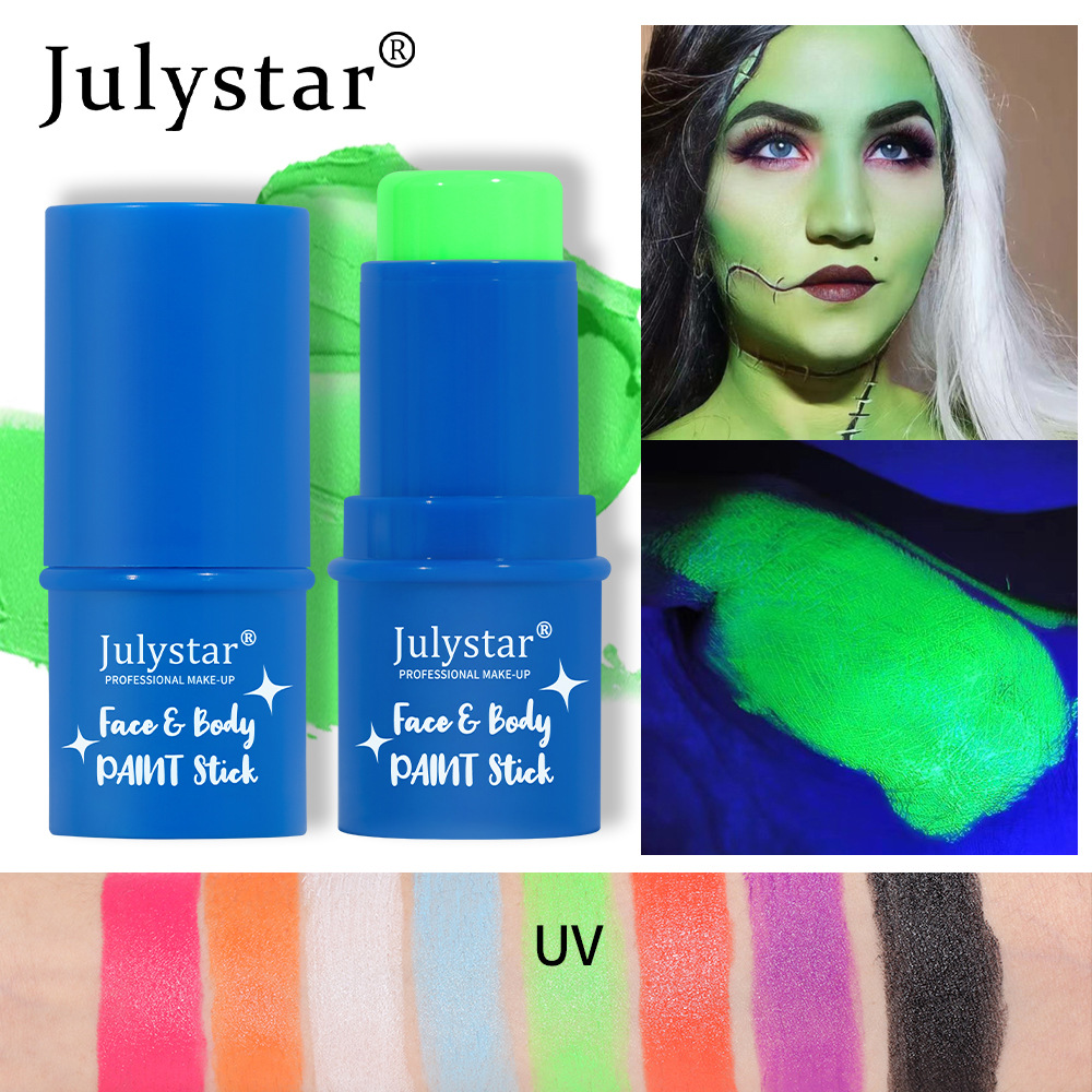 Halloween body cream, makeup, water-soluble fluorescent facial stage painting stick_viptrois.com