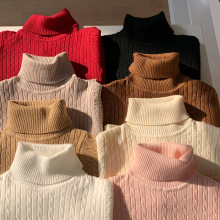 男童高领毛加厚保暖儿童毛衣中大童女童针织衫宝宝内搭打底线衫