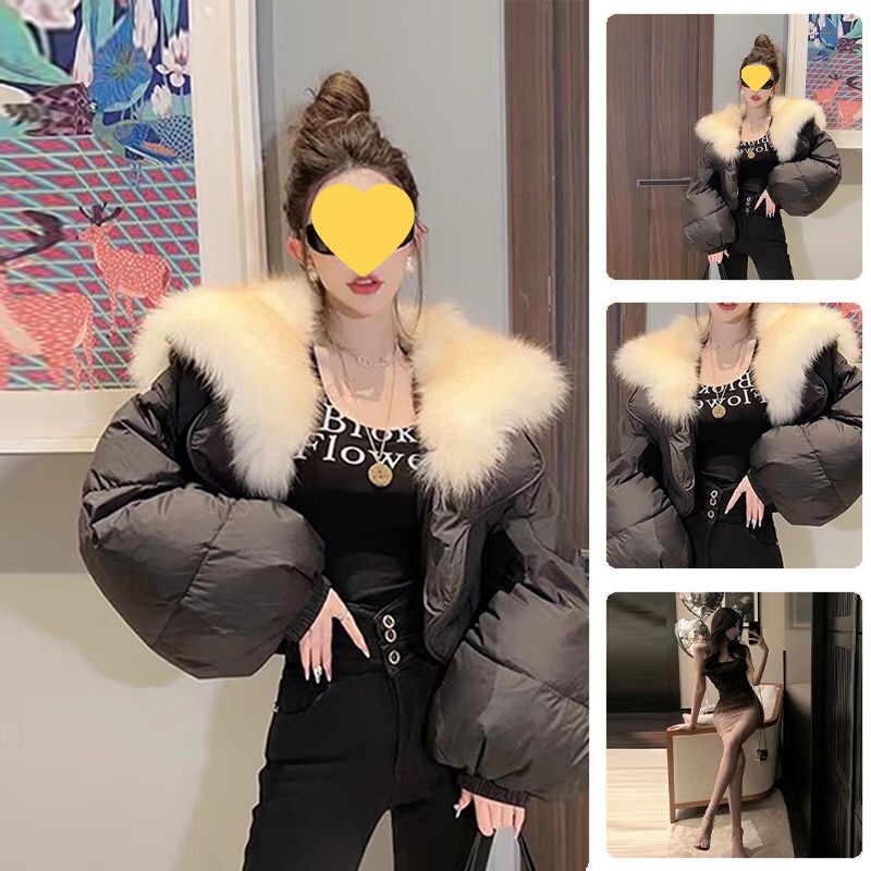 新款时尚气质2025羽绒棉服外套女秋冬高级感气质名媛短款棉服外套|undefined