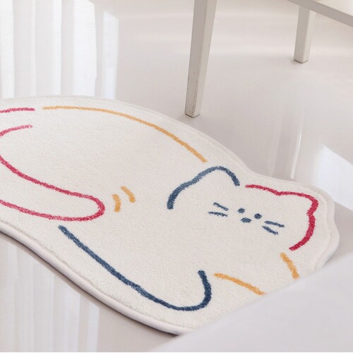 Cat washable entry carpet floor mats, foyer floor mats, bathroom bathroom absorbent anti-slip mats, simple door mats