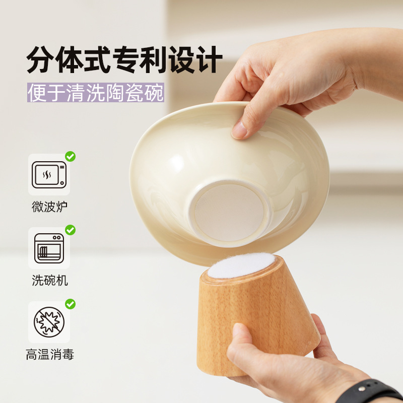 Dividir tazón de fuente del gato de cerámica Pet Bowl alto pie boca oblicua protección del cuello anti-golpe tazón de fuente de comida para gatos tazón de fuente de perro al por mayor