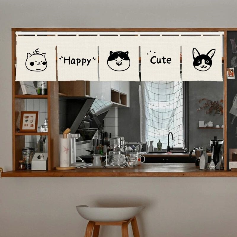 Original Cute Cat Curtain Kitchen Decoration Door Curtain Hanging Curtain Japanese-Style Home Partition Bedroom Blocking Curtain Cabinet Curtain Original Cute Cat Curtain Kitchen Decoration Door Curtain Hanging Curtain Japanese-Style Home Partition Bedroom Blocking Curtain Cabinet Curtain