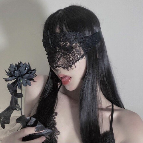 Lingerie accessories lace eye mask veil sheer bedroom teasing sexy tempting hot passionate adult products