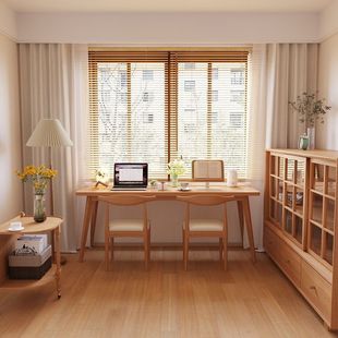 Long Table Internet Popular Rectangular Desk Household Double Desk Modern Simple Computer Desk Solid Wood Leg Workbench