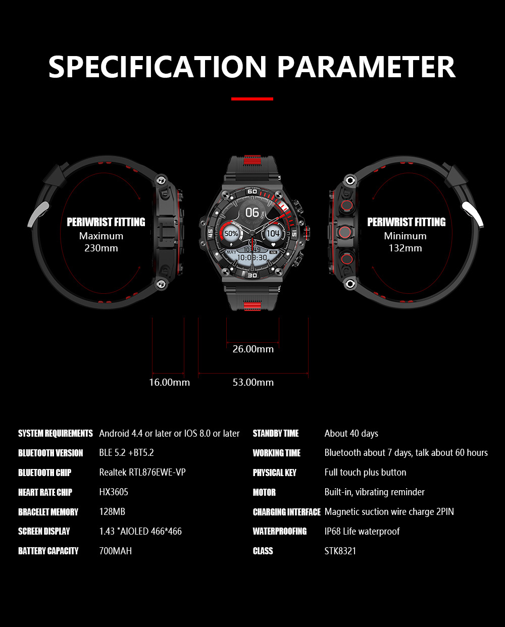 LIGE/Bonway NFC Sports Health Waterproof Sleep Heart Rate Blood Oxygen Smart Watch Step Counting Timing Code_voghion.com