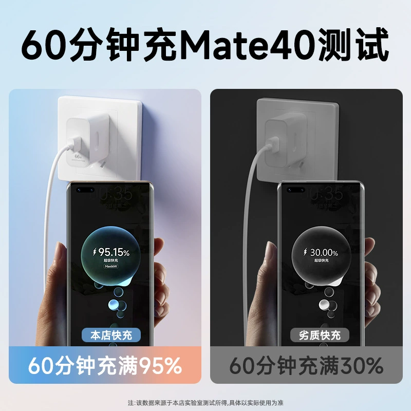 Применимая сертификация 3C к Huawei Honor Charger Mate60magic5max66W сверхбыстрая зарядка 6A кабель оптовый