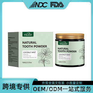 Yilest Tooth Powder Purifying Stain Cleaning Oral Purifying Breath Mint Flavor Tooth Cleaning Powder 100g Gum Protection