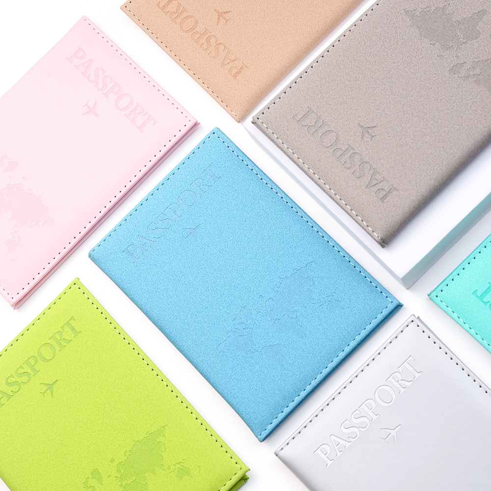 multi color map passport bag travel document bag passport holder passport protective cover couple passport bag_voghion.com