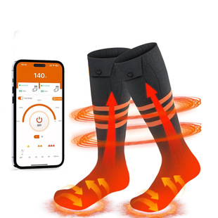 App Warm Electric Heating Socks Outdoor Cycling and Skiing Warm Long Tube Heating Socks Intelligent Temperature Control Electric Heating Socks
