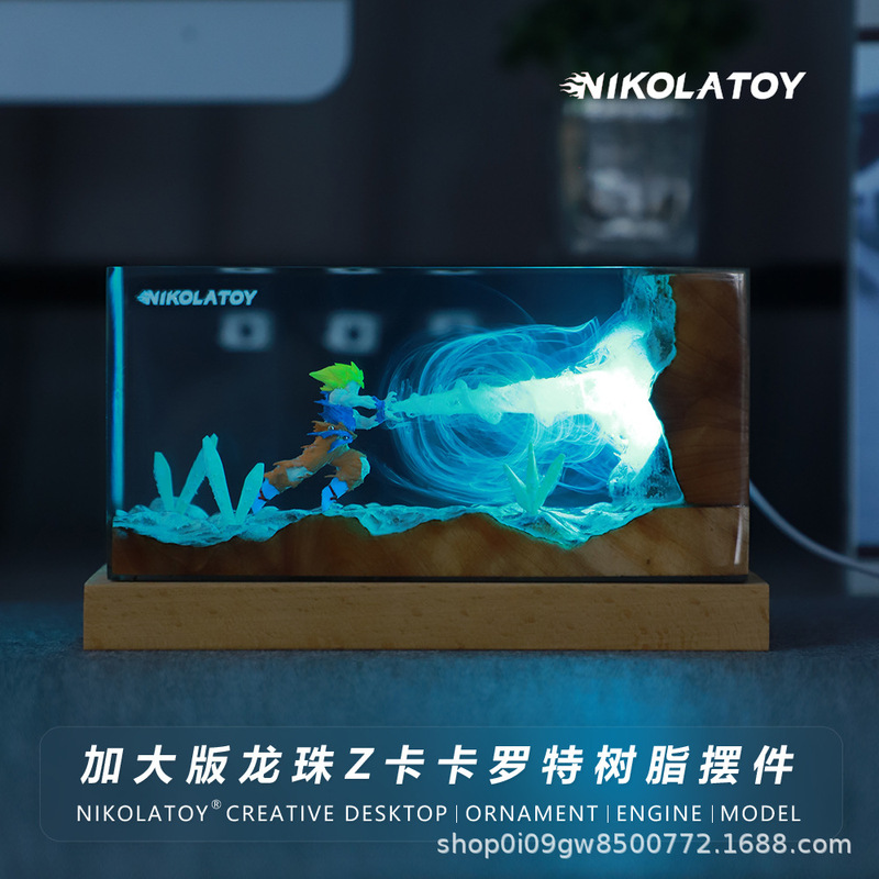 NIKOLATOY七龙珠Z卡卡罗特龟派气功氛围感小夜灯动漫树脂桌面摆件|undefined