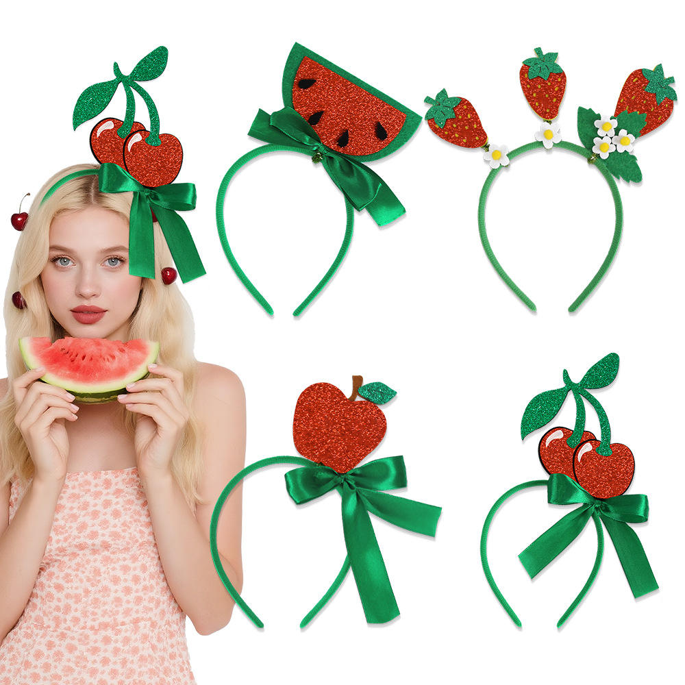 Frutas temáticas para niños melones y frutas modelado para niños bandeja de cabeza decoración de fiesta de cumpleaños de fresa sandía toque de cabeza