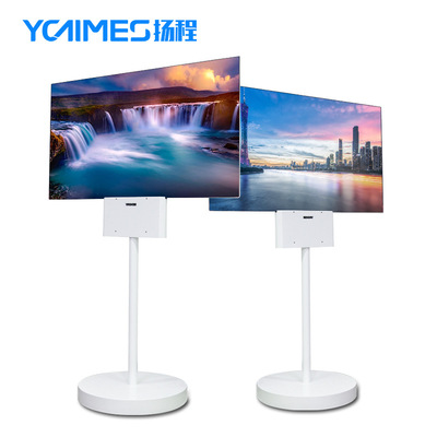 Lift manufacturer 55 inch OLED vertical transparent display The exhibition hall exhibition high definition touch interaction Two-sided Advertising