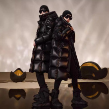 【反季抢钻黑鹅绒服女】哈尔滨长款羽绒服女过膝冬季外套东北加厚