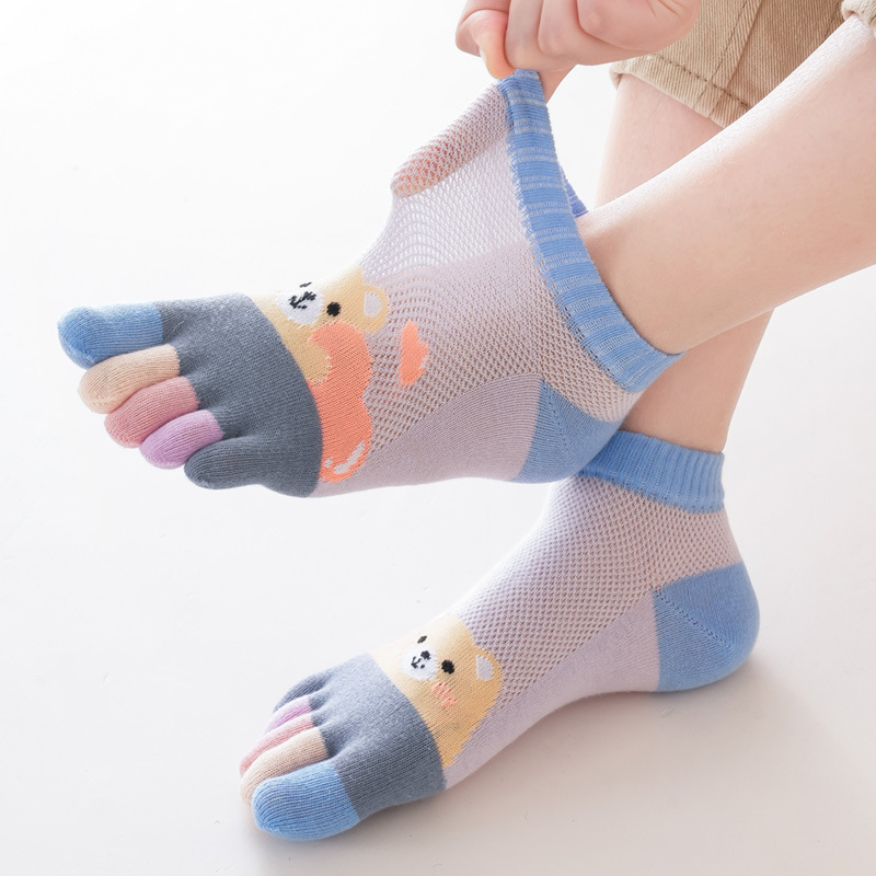 Women's thin mesh breathable cartoon cute Tabi low-cut