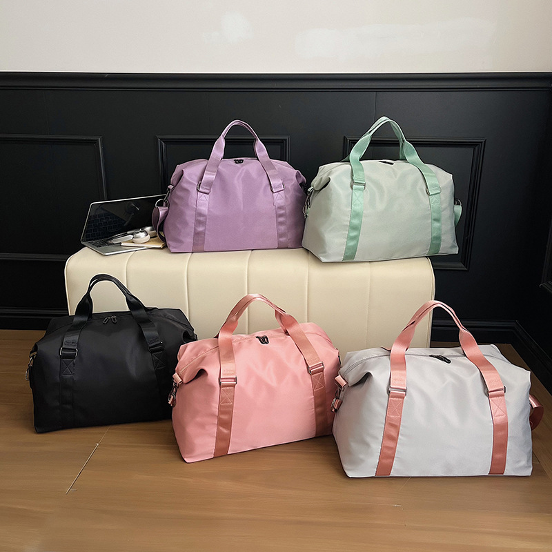 Large capacity sports travel bag for short trips, women's carry-on bag, men's waterproof maternity bag, storage bag cover, trolley handle.