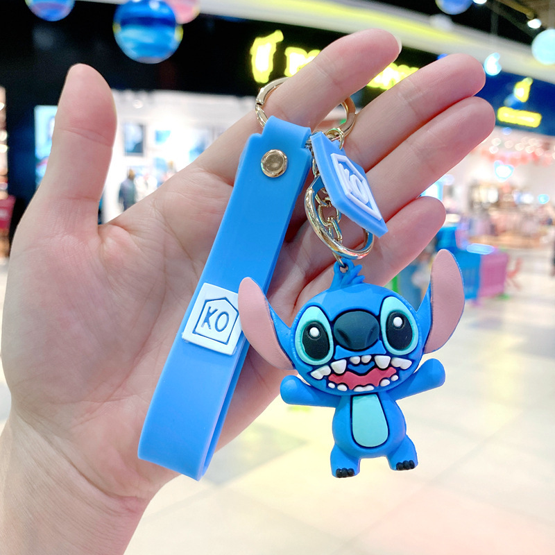 漫画かわいいステッチキーホルダークリエイティブカップルバッグ車のキーチェーンペンダントギフト小物卸売|undefined